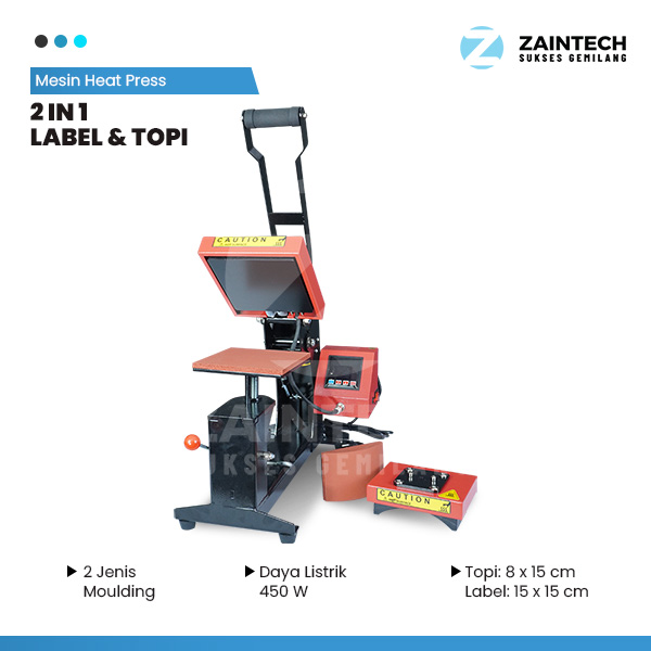 Mesin Heat Press 2in1 (Label & Topi)